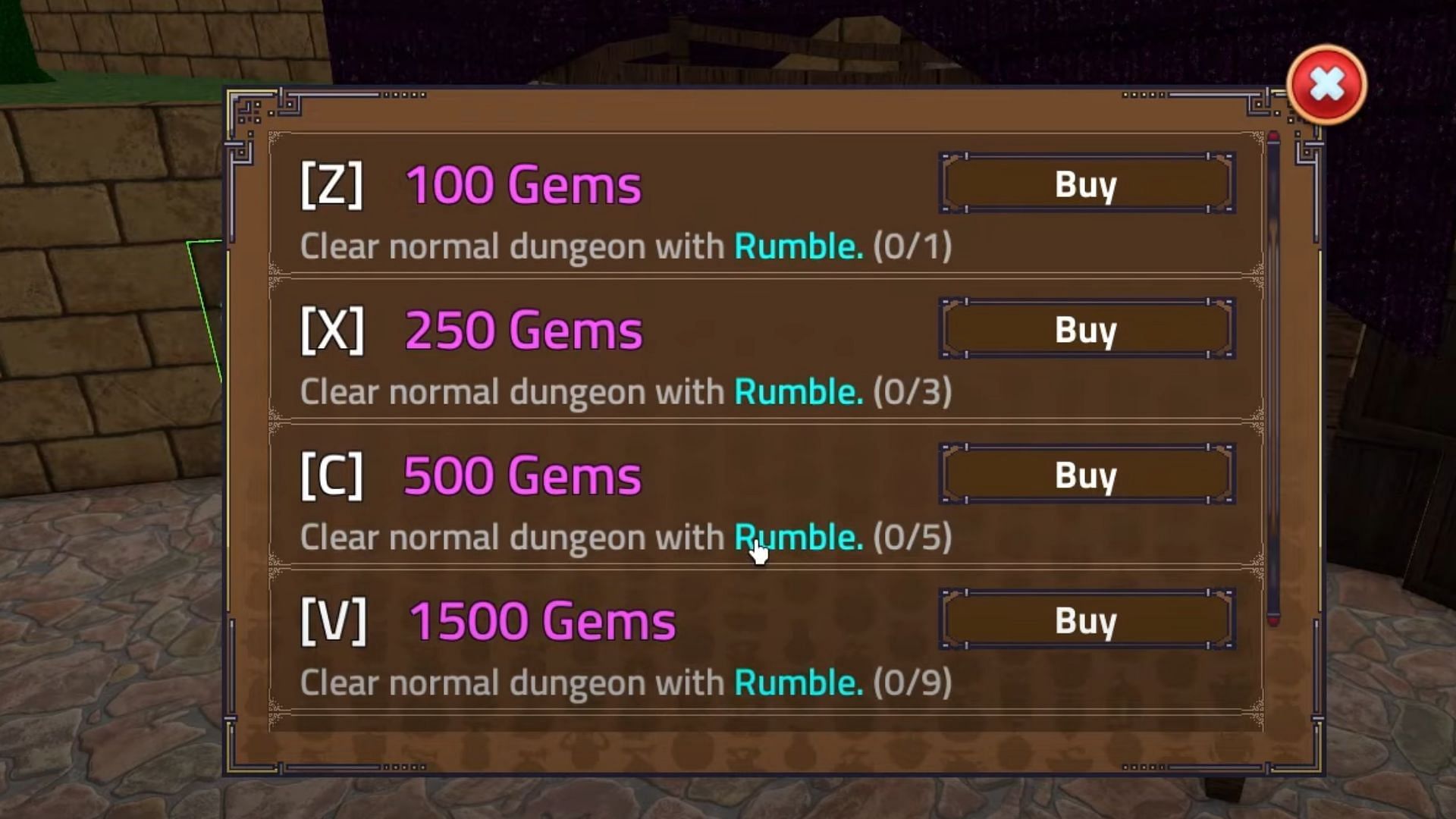 The Rumble Awakening requirements (Image via Roblox)